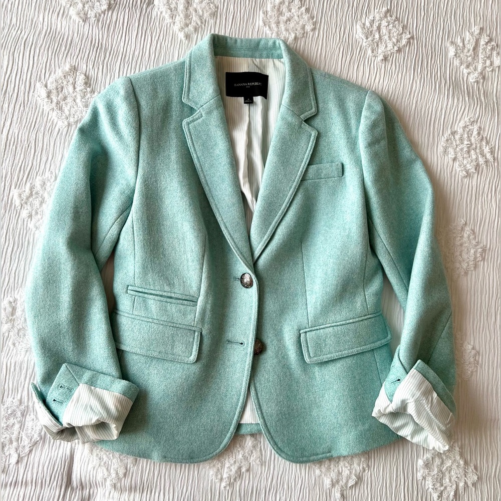 J. Crew Mint Wool Blazer